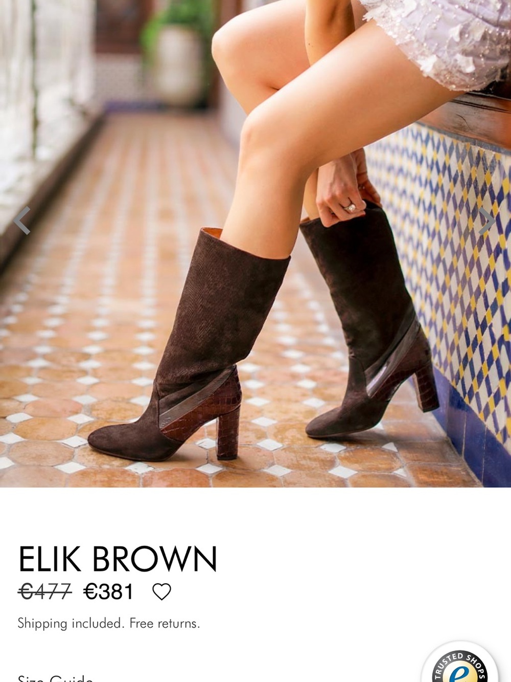 Chie Mihara Brown Suede Mid-Calf Heeled Boots